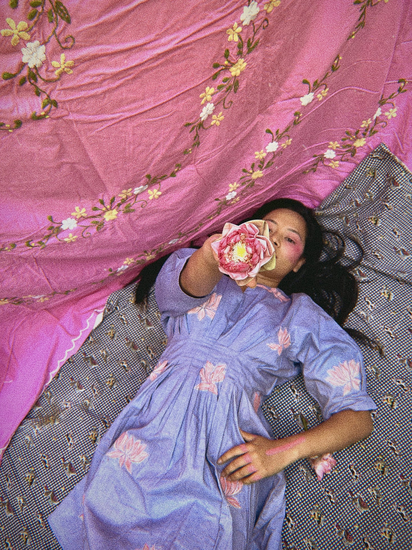 Lotus Bloom Shibori Dress