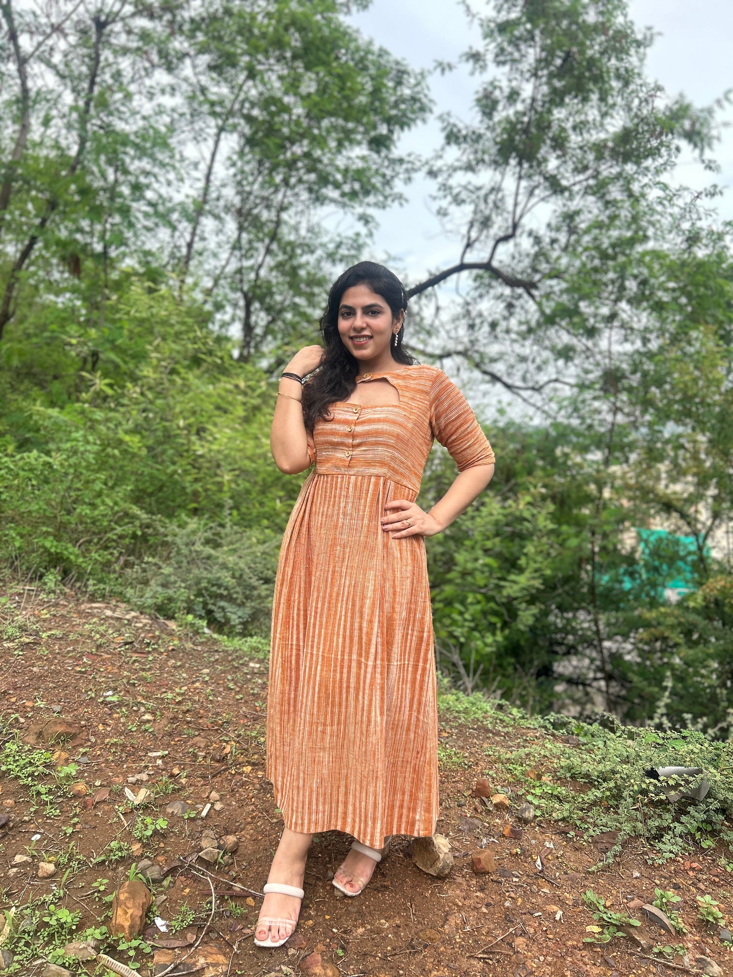 Yellow Khadi Dress
