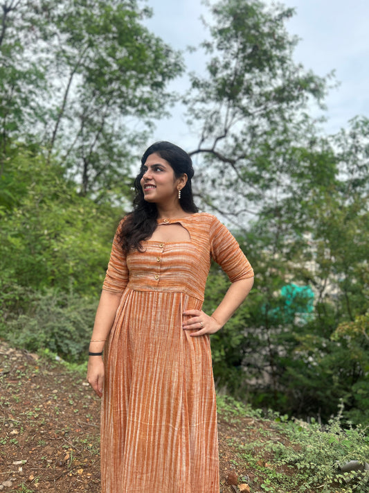 Yellow Khadi Dress
