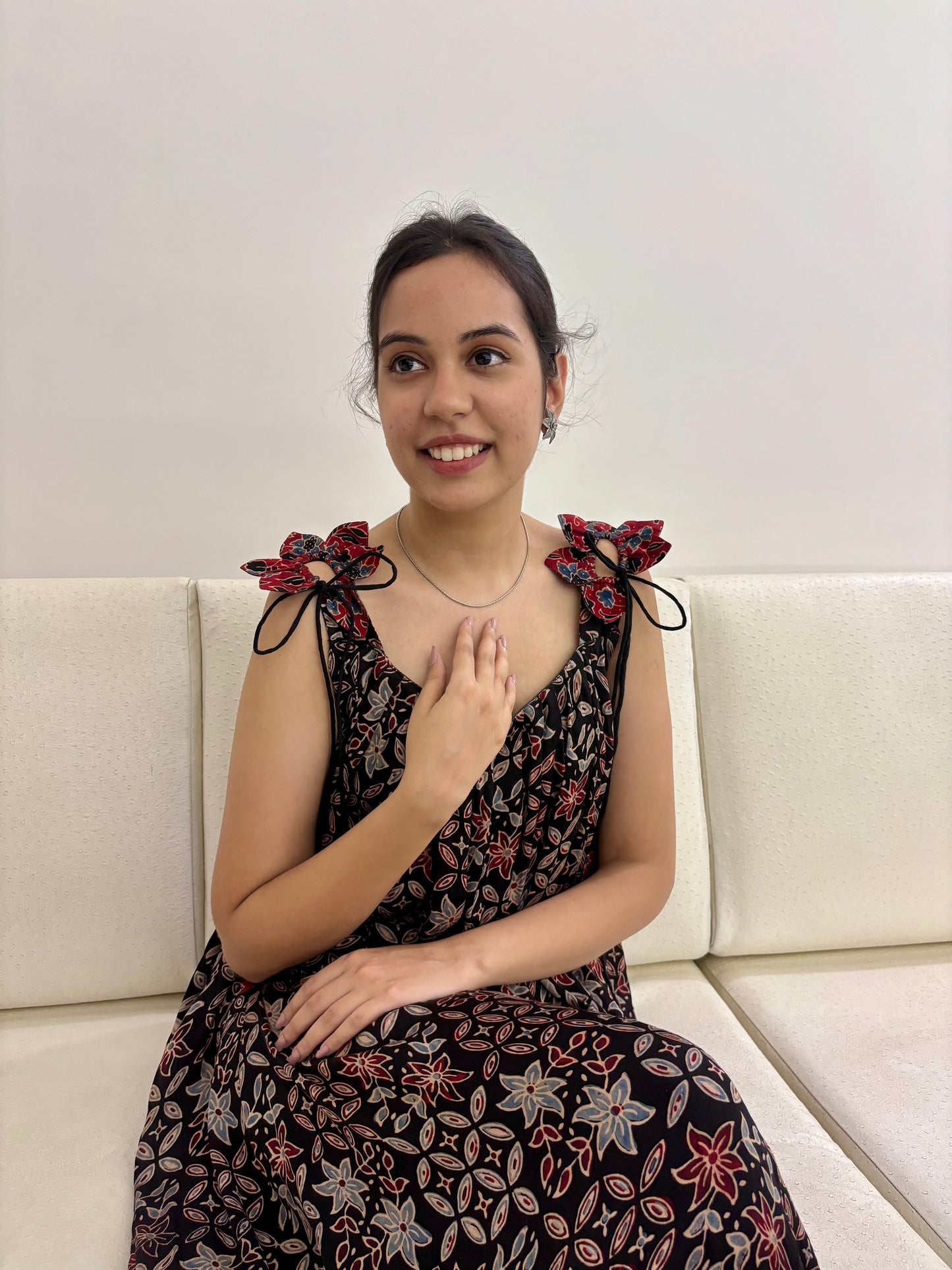 Black Ajrakh Flora Dress