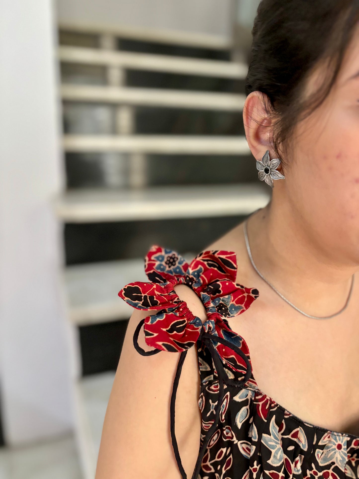 Black Ajrakh Flora Dress