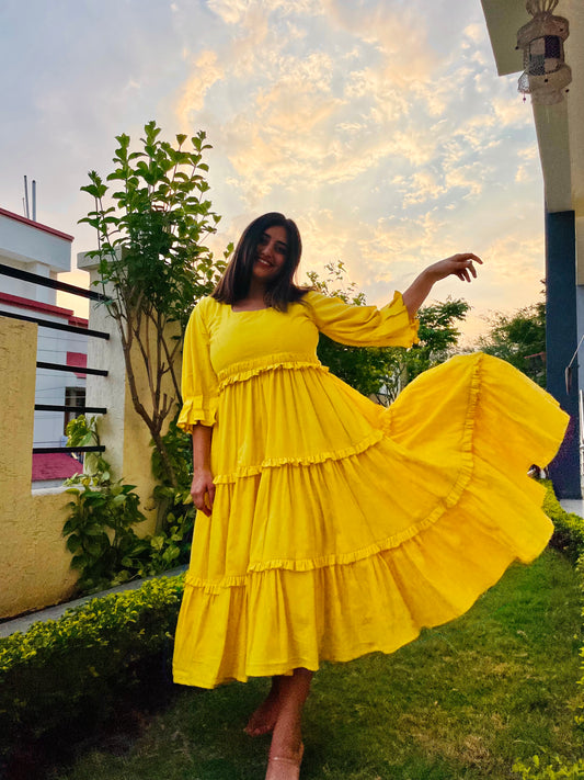 Marigold Flare Dress