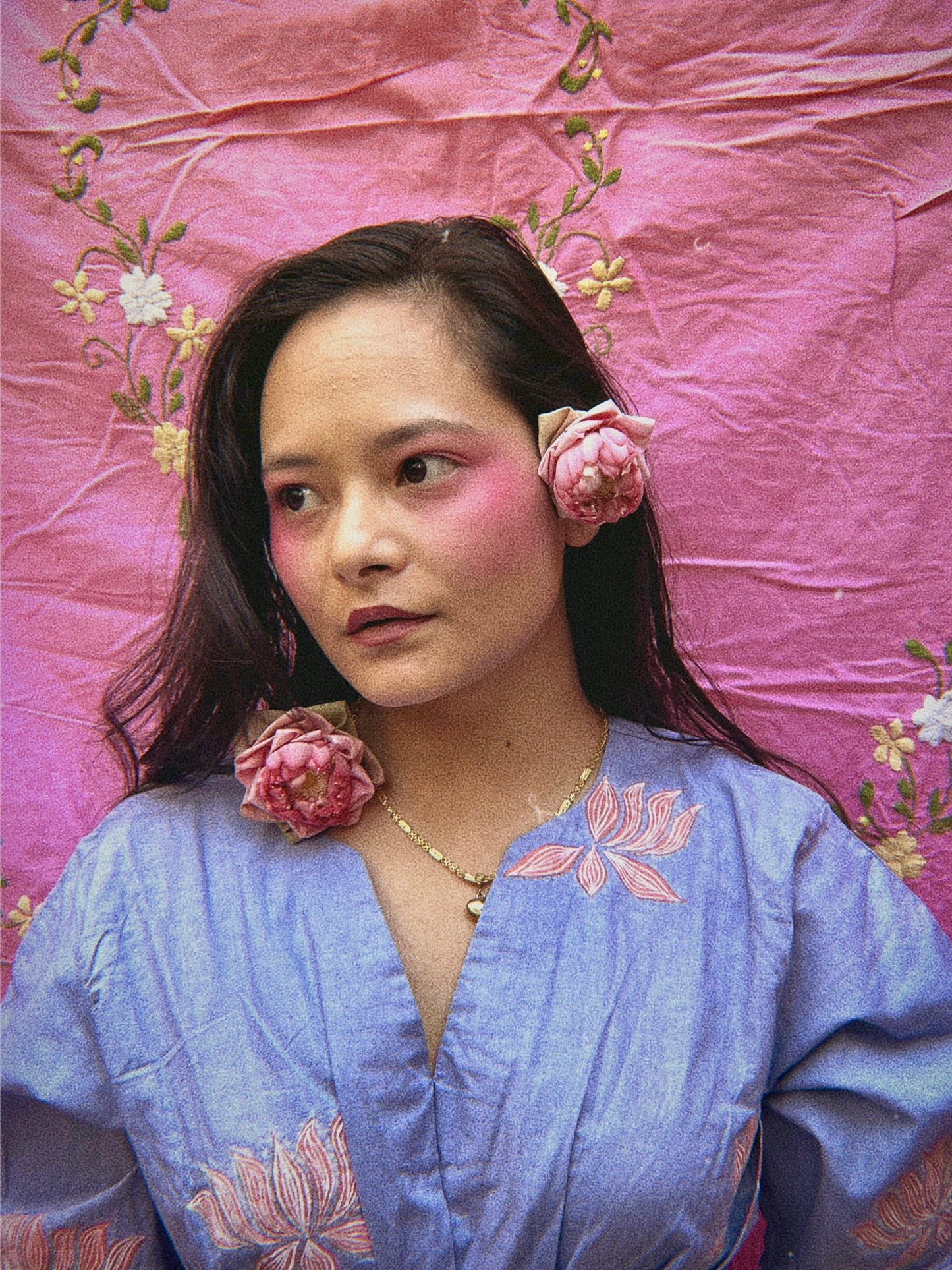 Lotus Bloom Shibori Dress