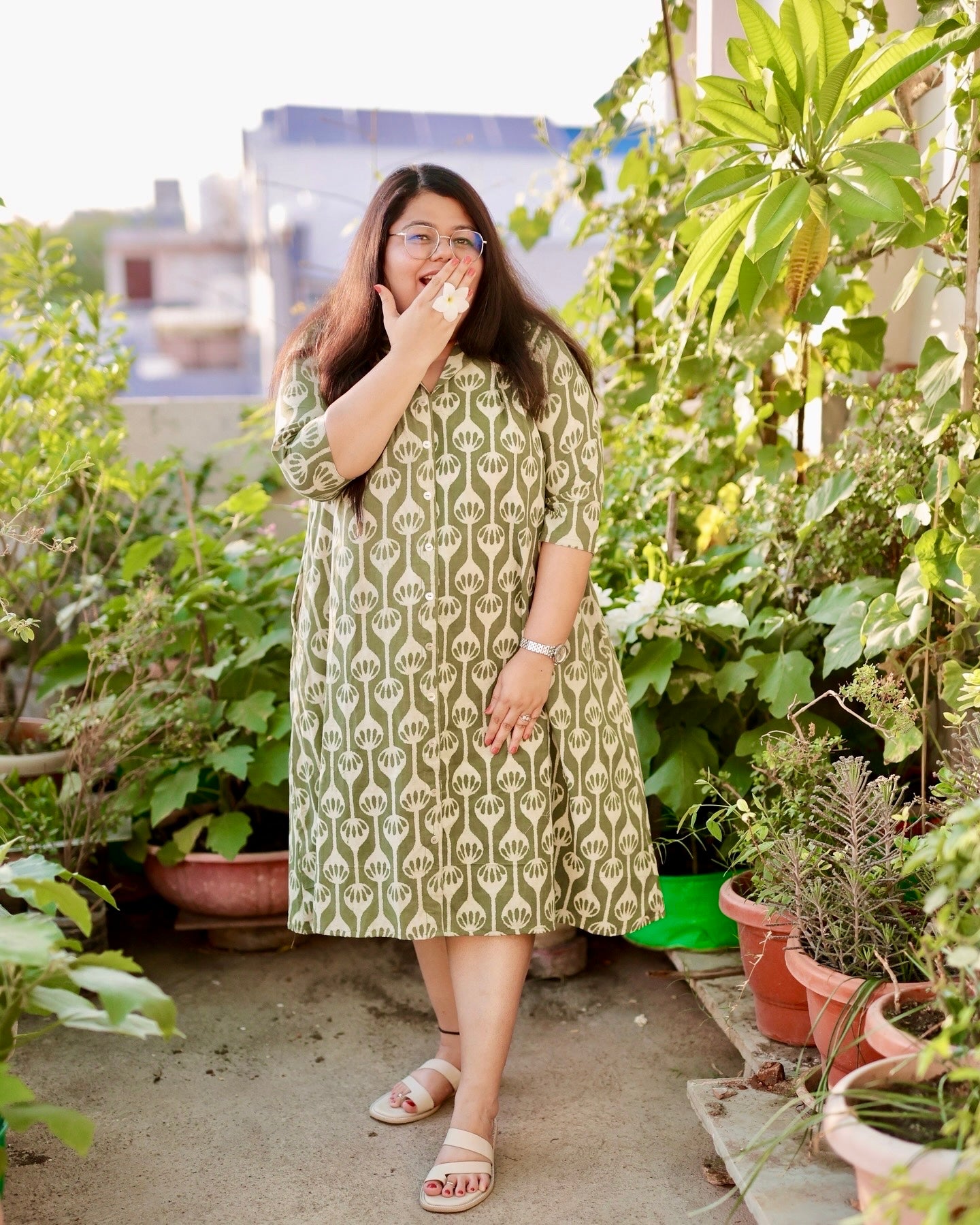 Sage Green Shirt Dress