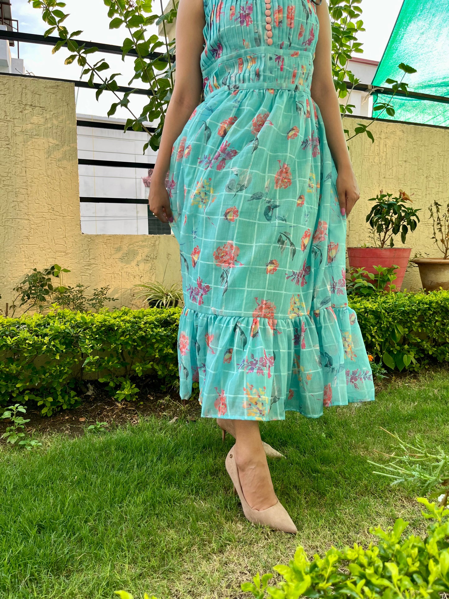 Blue Floral Pia Dress