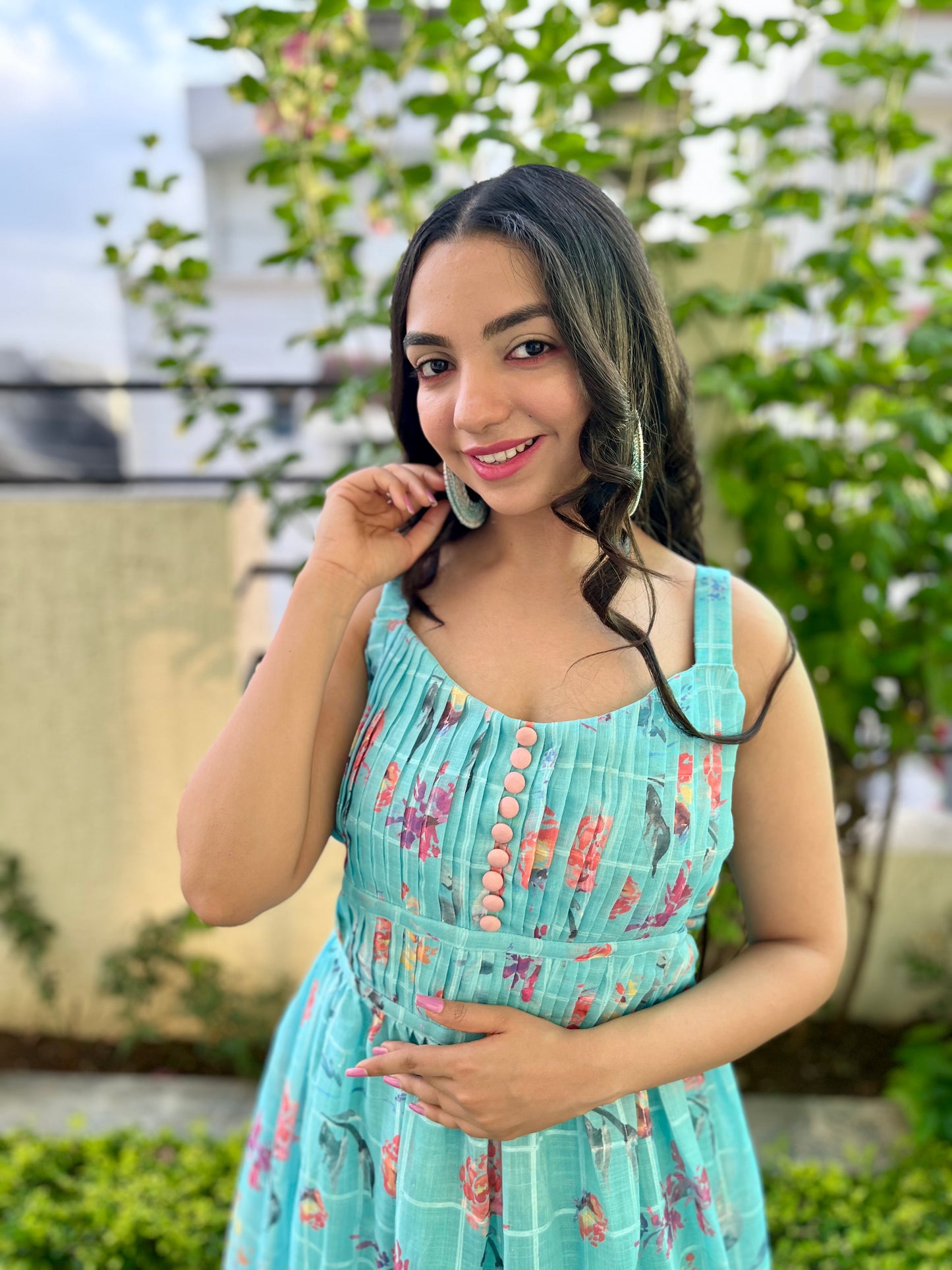 Blue Floral Pia Dress